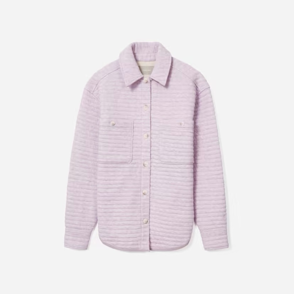 Everlane The Organic Cotton Quilted Shirt Jacket Shacket NWT Small
